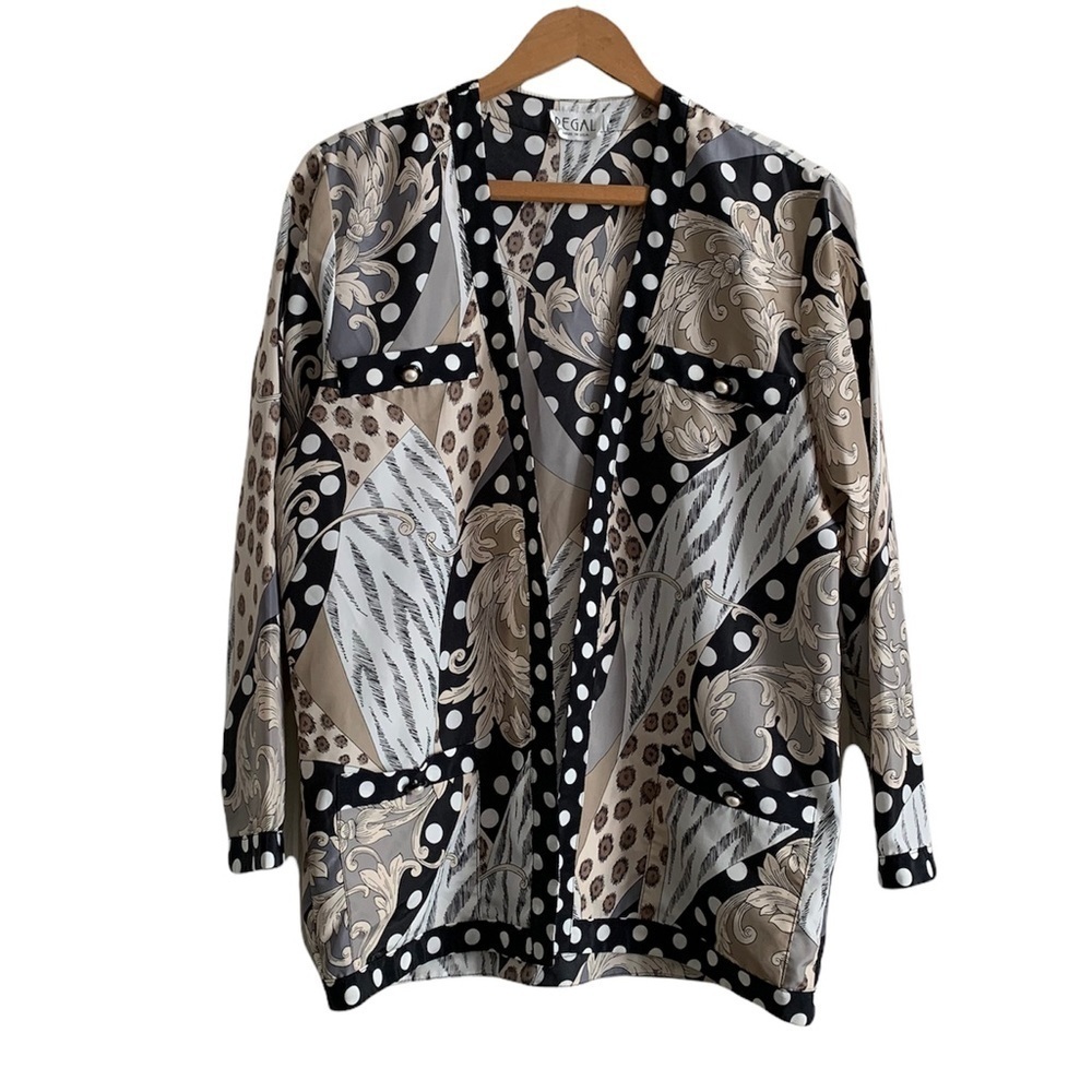 Regal Women’s Black and White Blouse Size L-XL